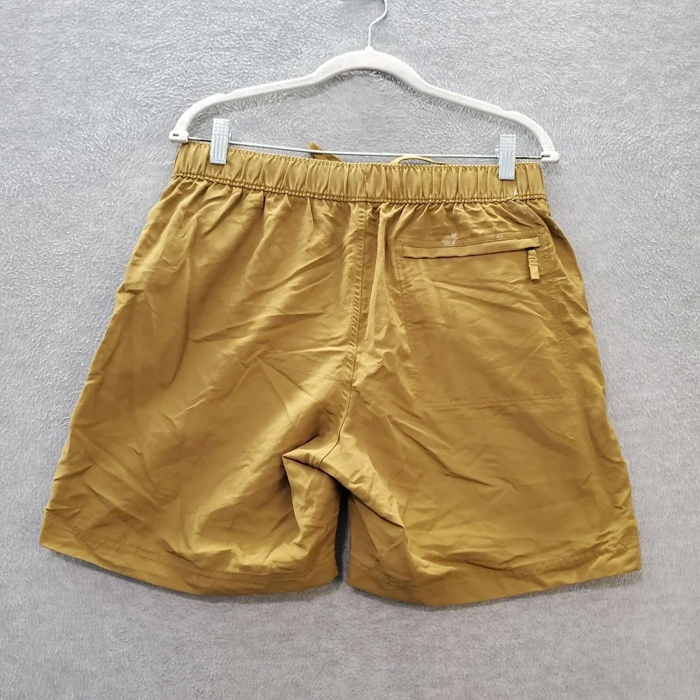 The North Face Men Swimwear M Yellow Trunks Outdoor Beach Logo READ